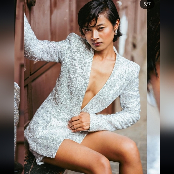 BNWT! Zara sequined blazer - Picture 5 of 13